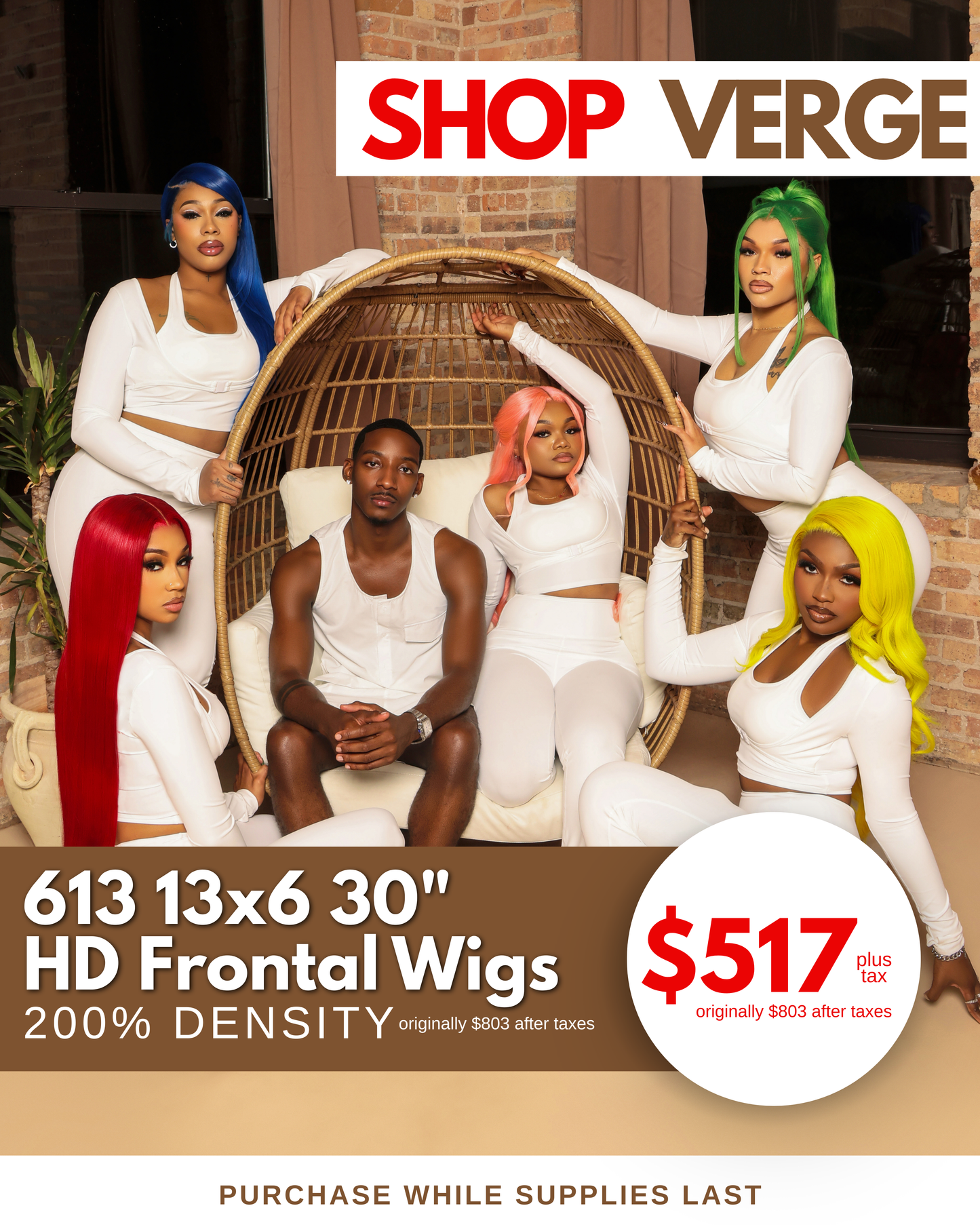 613 13x6 30" HD Frontal Wigs