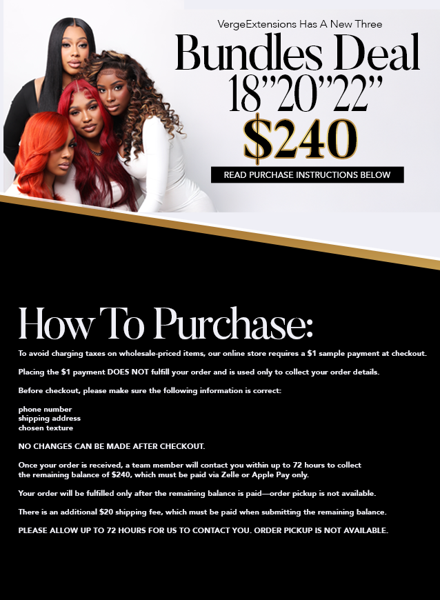 18"20"22" Bundle Deal Sale