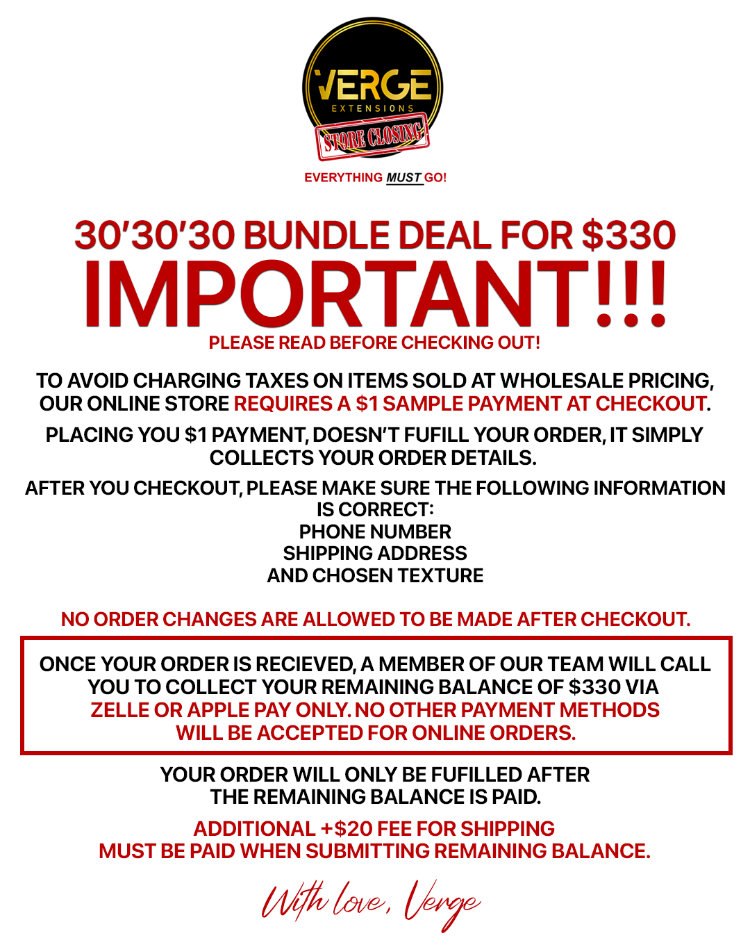 30'30'30 1B Bundle Deal